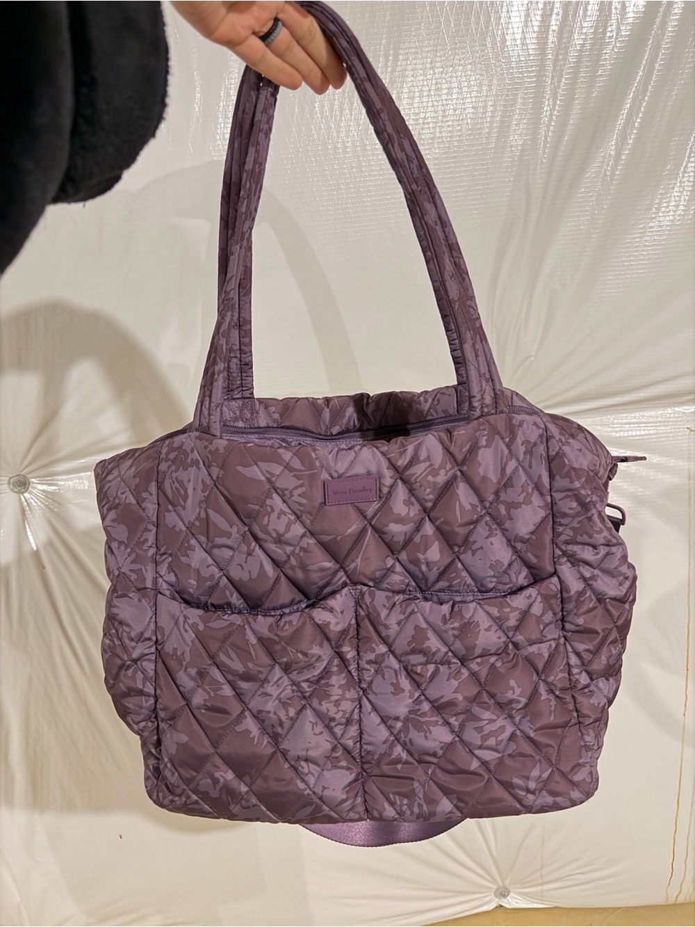 Vera Bradley Quilted Purple Tote Bag